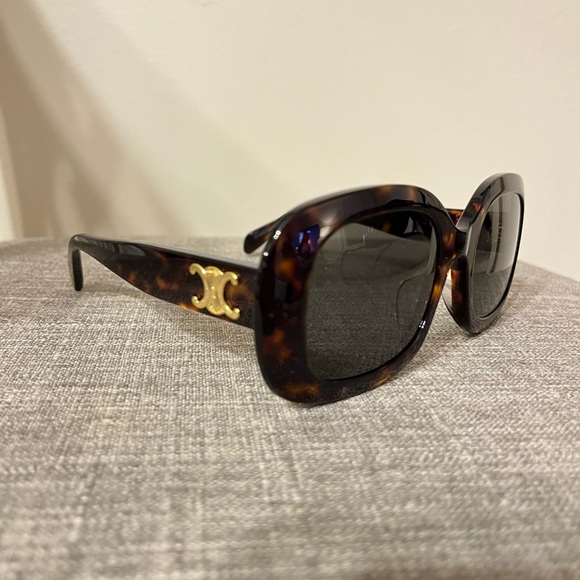 Celine Tortoise Shell Women's Sunglasses - Picture 2 of 5
